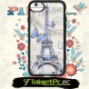 Case Estuche vintage torre eiffel blanco negro