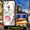 Case Estuche vintage torre eiffel bicicleta